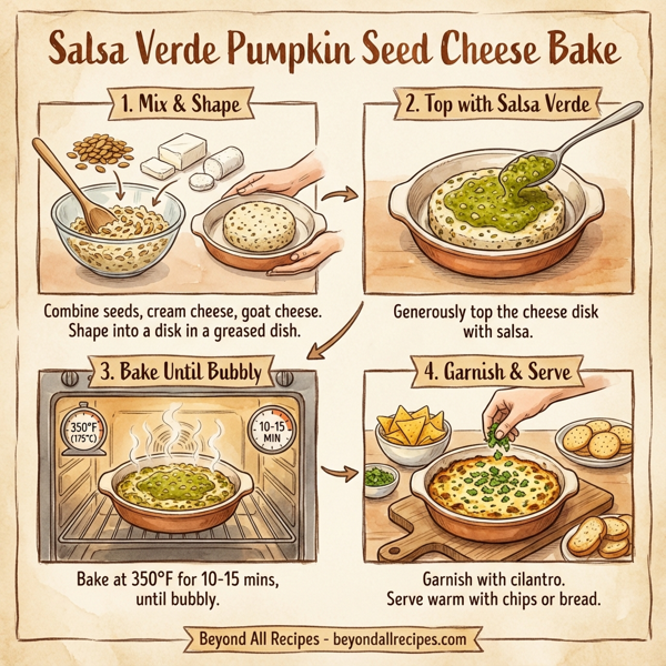 Salsa Verde Pumpkin Seed Cheese Bake instructions