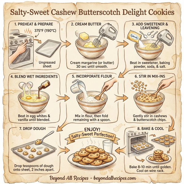 Salty-Sweet Cashew Butterscotch Delight Cookies instructions