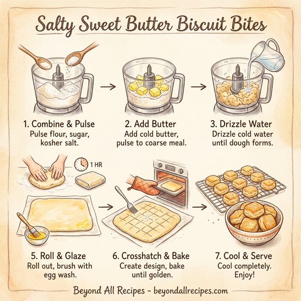 Salty Sweet Butter Biscuit Bites instructions