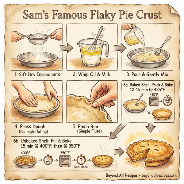 Sam's Famous Flaky Pie Crust instructions