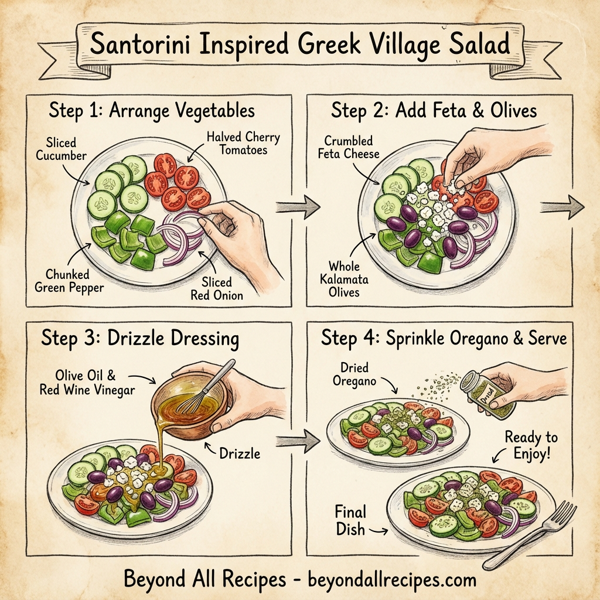 Santorini Inspired Greek Village Salad instructions