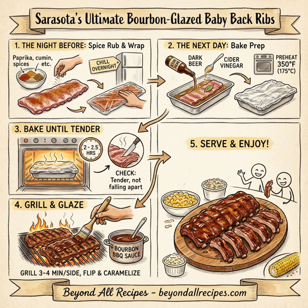 Sarasota's Ultimate Bourbon-Glazed Baby Back Ribs instructions