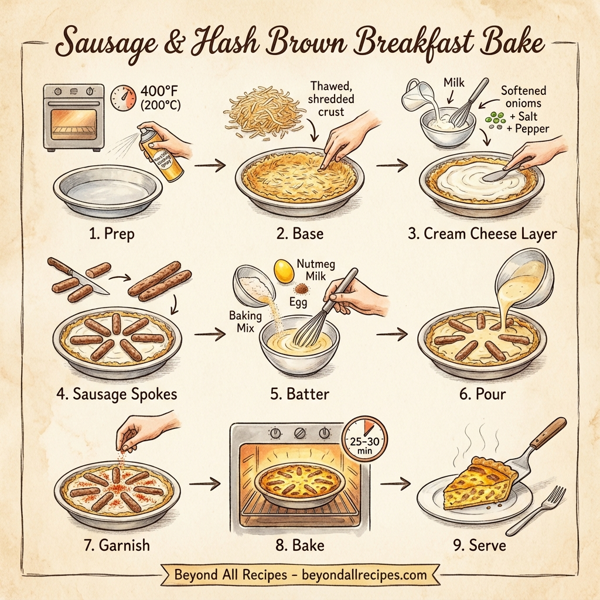 Sausage & Hash Brown Breakfast Bake instructions