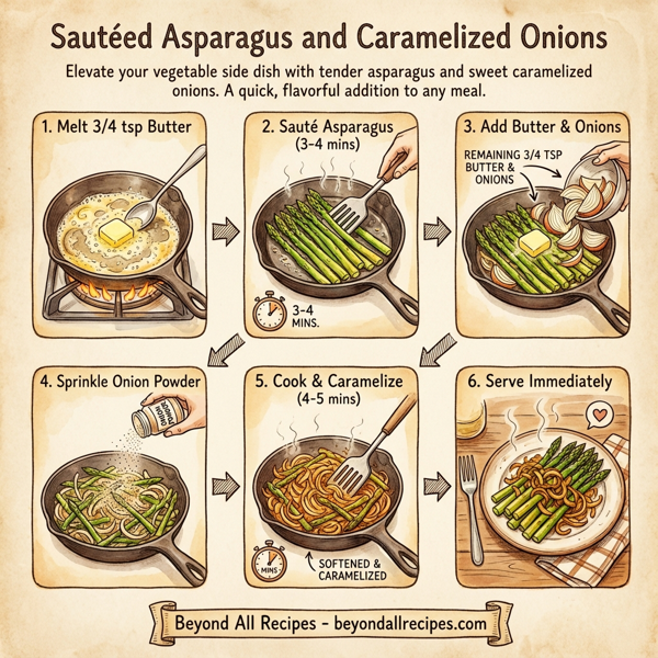 Sautéed Asparagus and Caramelized Onions instructions