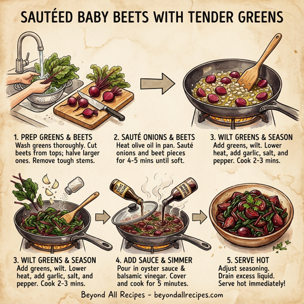 Sautéed Baby Beets with Tender Greens instructions