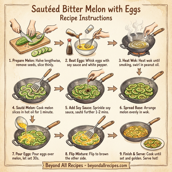 Sautéed Bitter Melon with Eggs instructions