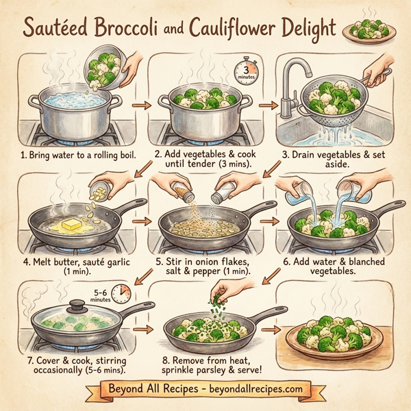 Sautéed Broccoli and Cauliflower Delight instructions