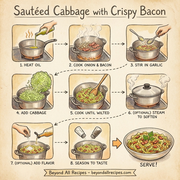 Sautéed Cabbage with Crispy Bacon instructions