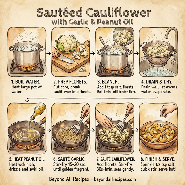 Sautéed Cauliflower with Garlic and Peanut Oil instructions