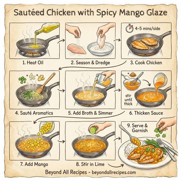 Sautéed Chicken with Spicy Mango Glaze instructions