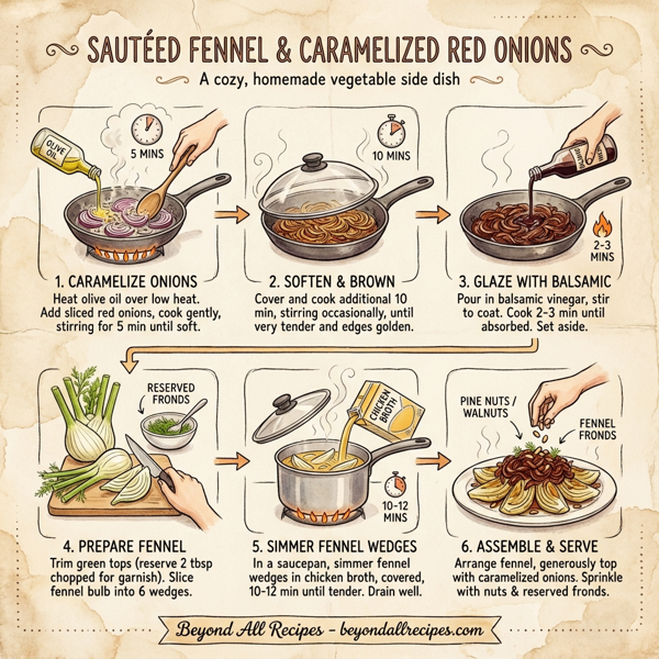 Sautéed Fennel and Caramelized Red Onions instructions