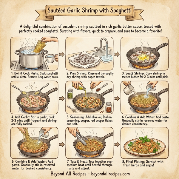 Sautéed Garlic Shrimp with Spaghetti instructions