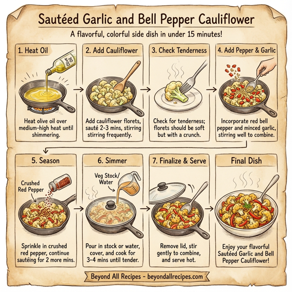 Sautéed Garlic and Bell Pepper Cauliflower instructions