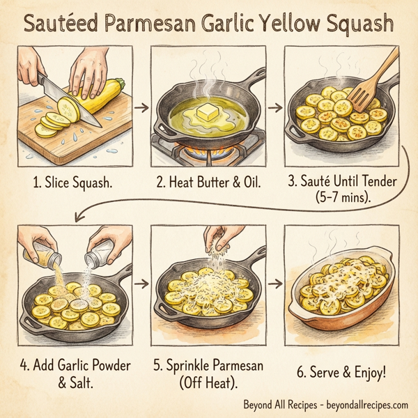 Sautéed Parmesan Garlic Yellow Squash instructions