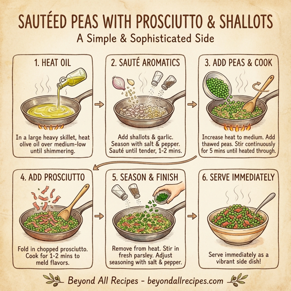 Sautéed Peas with Prosciutto and Shallots instructions