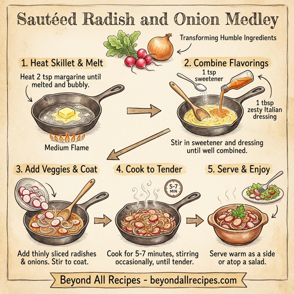 Sautéed Radish and Onion Medley instructions