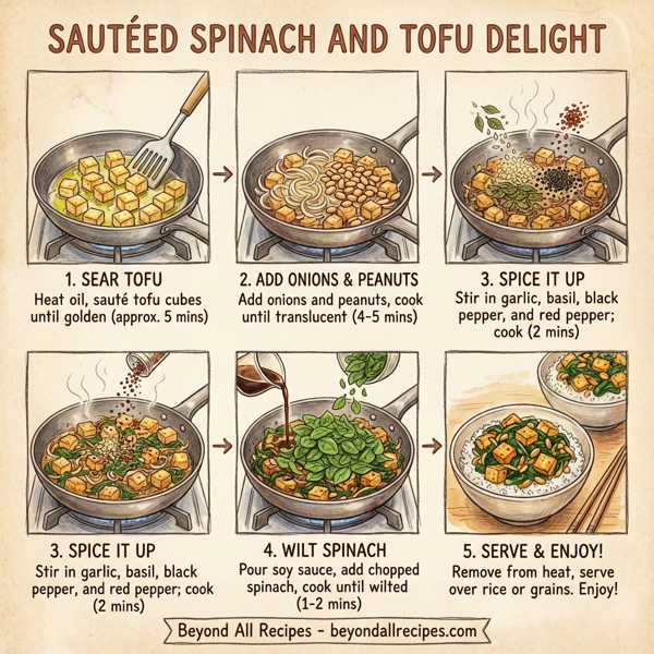 Sautéed Spinach and Tofu Delight instructions