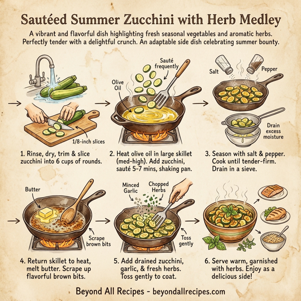 Sautéed Summer Zucchini with Herb Medley instructions