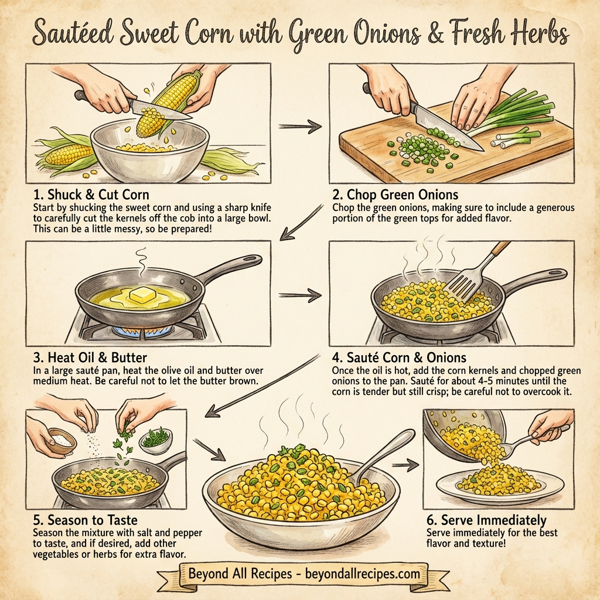 Sautéed Sweet Corn with Green Onions & Fresh Herbs instructions