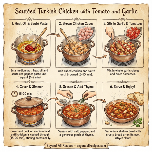Sautéed Turkish Chicken with Tomato and Garlic instructions