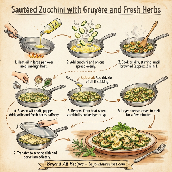 Sautéed Zucchini with Gruyère and Fresh Herbs instructions