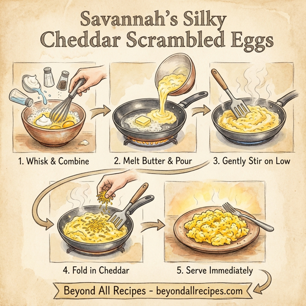 Savannah's Silky Cheddar Scrambled Eggs instructions
