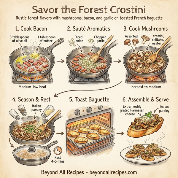 Savor the Forest Crostini instructions