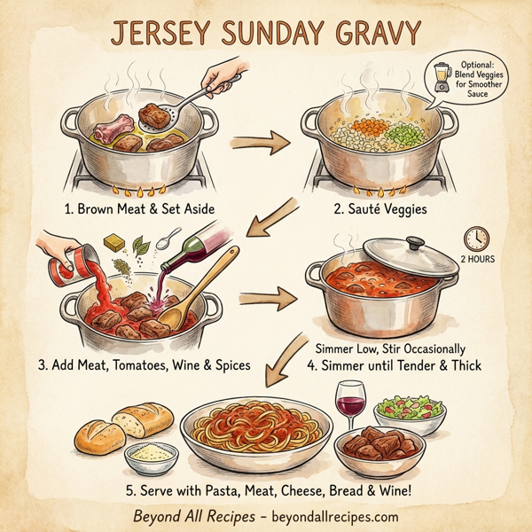 Savor the Jersey Sunday Gravy instructions