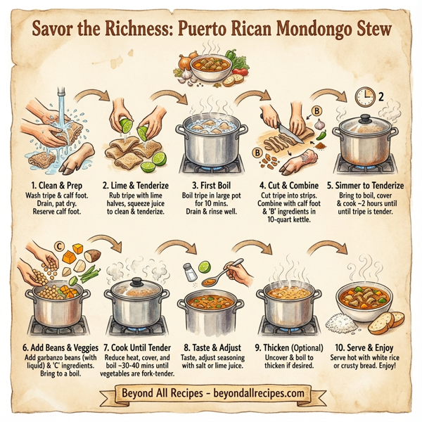 Savor the Richness: Puerto Rican Mondongo Stew instructions