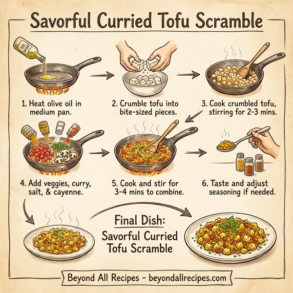 Savorful Curried Tofu Scramble with Seasonal Veggies instructions
