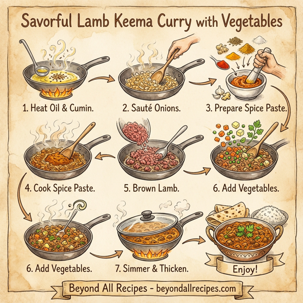 Savorful Lamb Keema Curry with Vegetables instructions