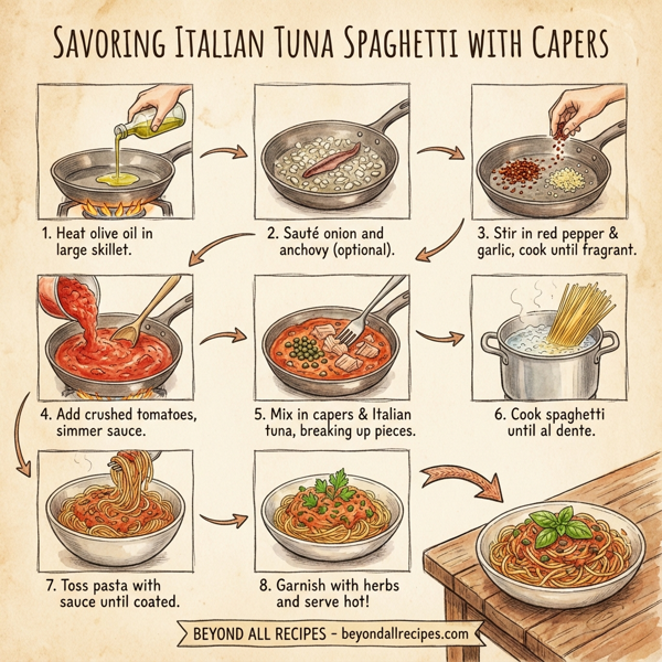 Savoring Italian Tuna Spaghetti with Capers instructions