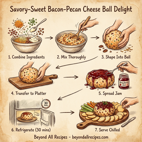 Savory-Sweet Bacon-Pecan Cheese Ball Delight instructions