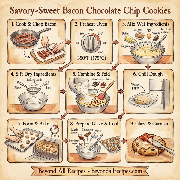 Savory-Sweet Bacon Chocolate Chip Cookies instructions
