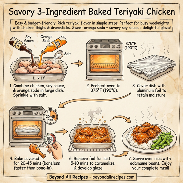 Savory 3-Ingredient Baked Teriyaki Chicken instructions