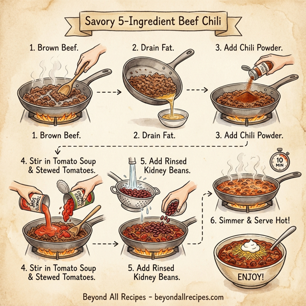 Savory 5-Ingredient Beef Chili instructions