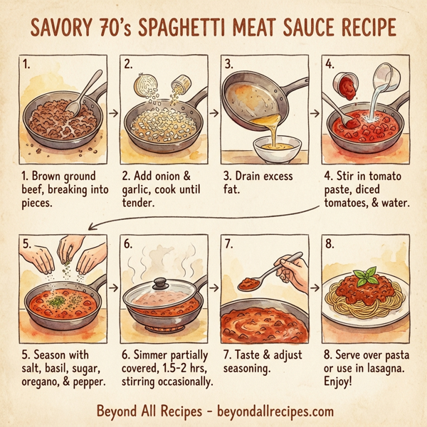 Savory 70's Spaghetti Meat Sauce instructions