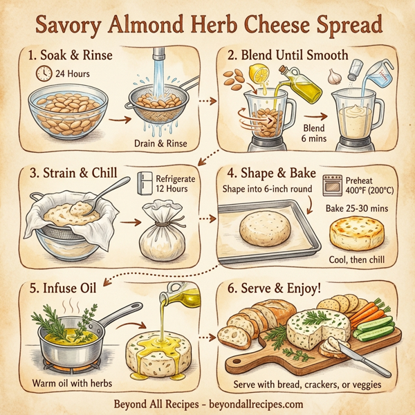 Savory Almond Herb Cheese Spread instructions