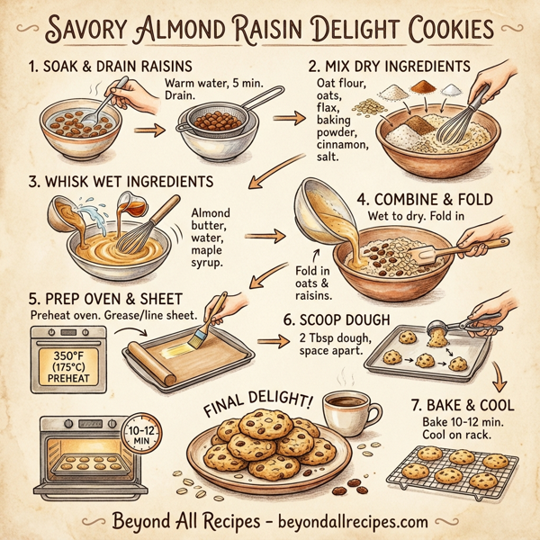 Savory Almond Raisin Delight Cookies instructions