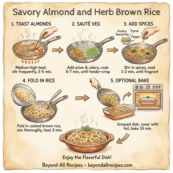 Savory Almond and Herb Brown Rice instructions