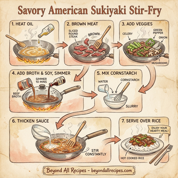 Savory American Sukiyaki Stir-Fry instructions