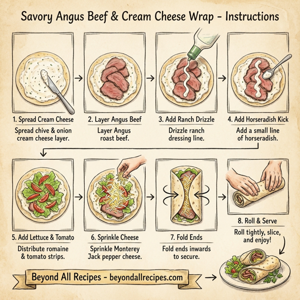 Savory Angus Beef & Cream Cheese Wrap instructions