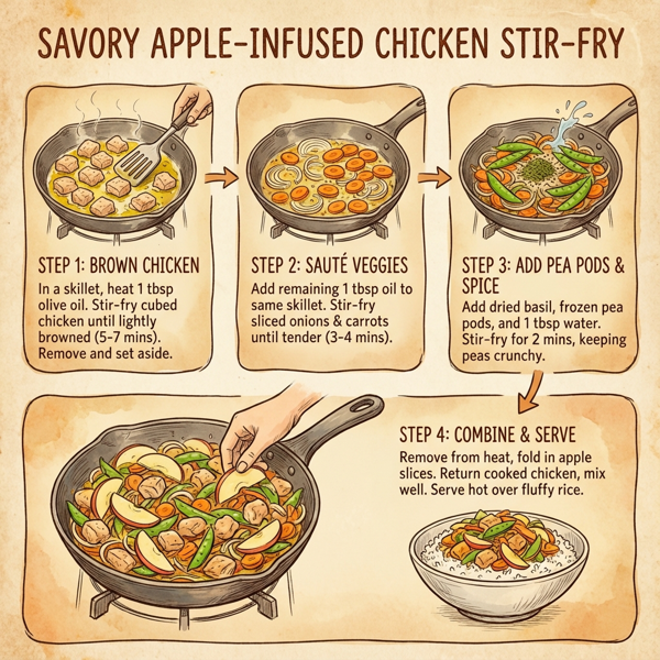Savory Apple-Infused Chicken Stir-Fry instructions