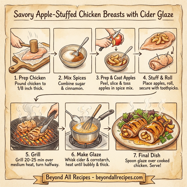 Savory Apple-Stuffed Chicken Breasts with Cider Glaze instructions