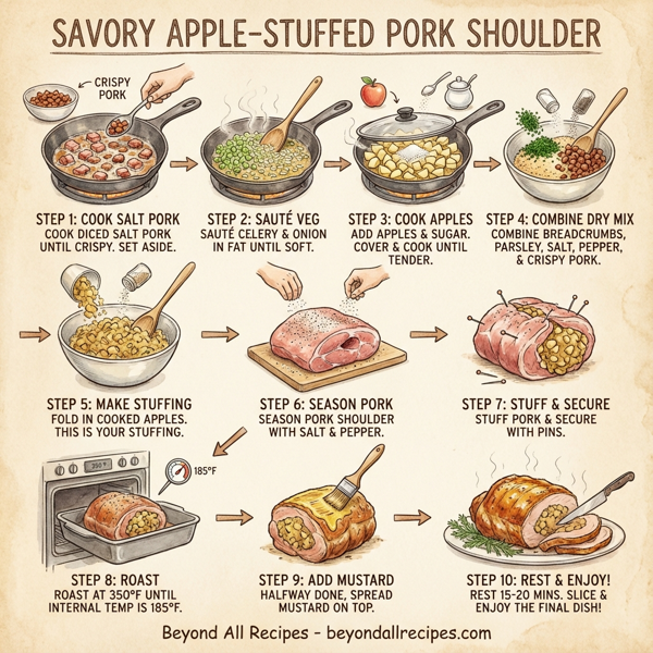 Savory Apple-Stuffed Pork Shoulder instructions