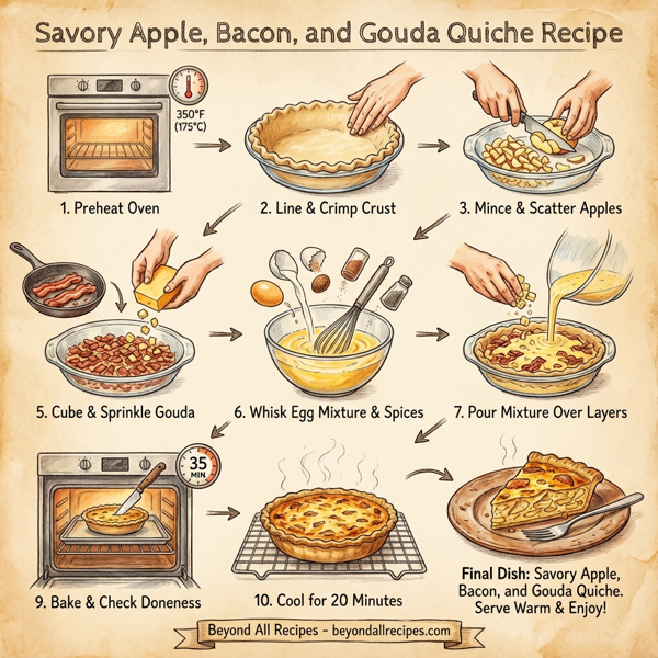 Savory Apple, Bacon, and Gouda Quiche instructions