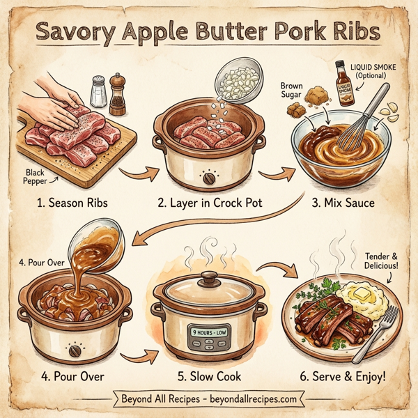 Savory Apple Butter Pork Ribs instructions