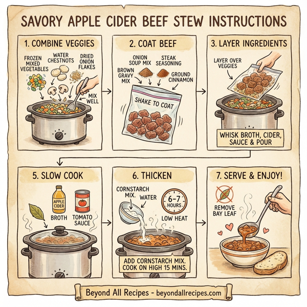 Savory Apple Cider Beef Stew instructions