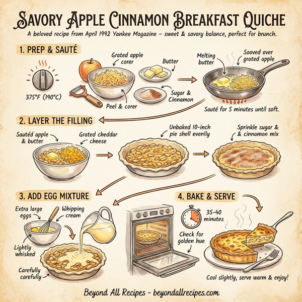 Savory Apple Cinnamon Breakfast Quiche instructions