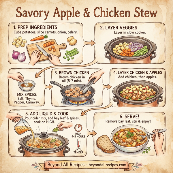 Savory Apple & Chicken Stew in a Slow Cooker instructions